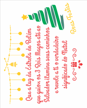 Stencil OPA 2558 - Poema Mensagem Natalina - 20 x 25cm