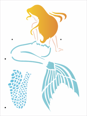 Stencil OPA 2575 - Náutico  Mar Sereia - 15 x 20cm