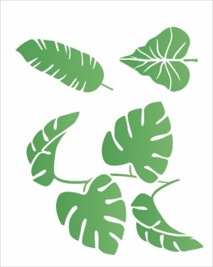 Stencil OPA 2589 - Plantas Tropicais - 20 x 25cm
