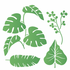 Stencil OPA 2598 - Plantas Tropicais - 30.5 x 30.5cm