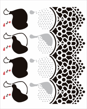 Stencil OPA 2602 - Animais - Galinha de Angola - 20 x 25cm