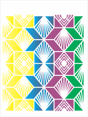 Stencil OPA 2620 - Estamparia VItral Losango - 15 x 20cm