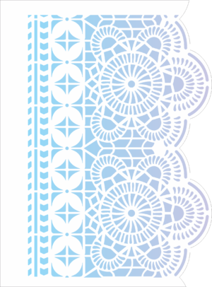 Stencil OPA 2622 - Renda Negativo IV - 15 x 20cm