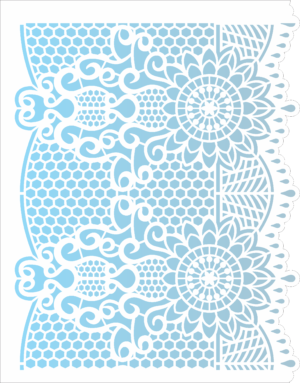 Stencil OPA 2631 - Renda Negativo I - 20 x 25cm