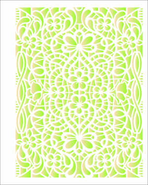 Stencil OPA 2636 - Renda Primavera - 20 x 25cm