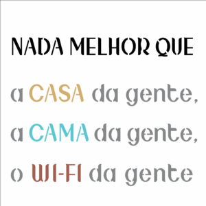 Stencil OPA 2686 - Frase Nada Melhor - 14 x 14cm