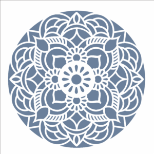 Stencil OPA 2694 - Mandala Flor Redonda - 14 x 14cm