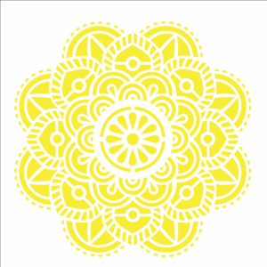 Stencil OPA 2695 - Mandala Flor VItral - 14 x 14cm