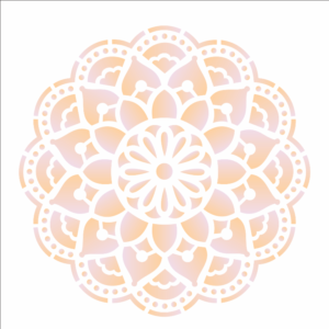 Stencil OPA 2696 - Mandala Flor de Lótus - 14 x 14cm
