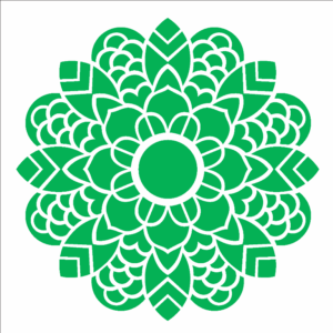 Stencil OPA 2697 - Mandala Folhas - 14 x 14cm