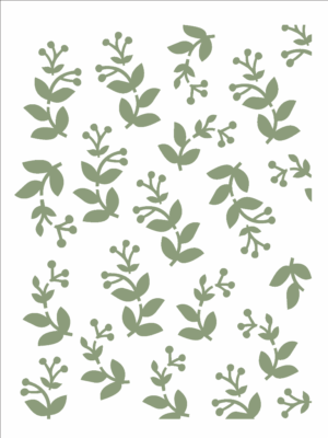 Stencil OPA 2698 - Estamparia Folhas II - 15 x 20cm