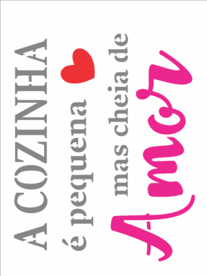 Stencil OPA 2702 - Frase A Cozinha é Pequena - 15 x 20cm