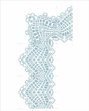 Stencil OPA 2712 - Renda Cantoneira II - 20 x 25cm