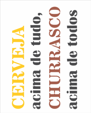 Stencil OPA 2717 - Frase Cerveja Acima de Tudo - 20 x 25cm