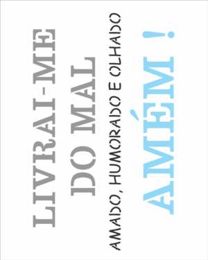 Stencil OPA 2719 - Frase Livrai-Me do Mal - 20 x 25cm