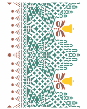 Stencil OPA 2737 - Renda Natal I - 20 x 25cm