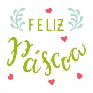Stencil OPA 2820 - Feliz Páscoa I - 10 x 10cm