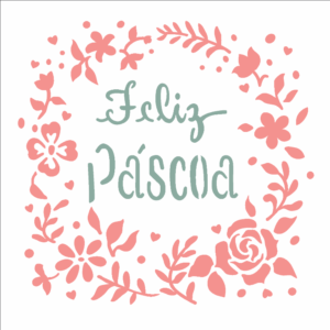 Stencil OPA 2822 - Feliz Páscoa I - 14 x 14cm