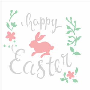 Stencil OPA 2823 - Happy Easter I - 14 x 14cm