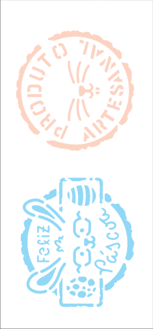 Stencil OPA 2829 - Selo Páscoa I - 07x15cm