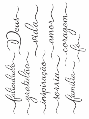 Stencil OPA 2832 - Palavras Lettering I - 15 x 20cm