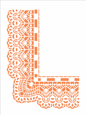 Stencil OPA 2838 - Renda Cantoneira I - 15 x 20cm