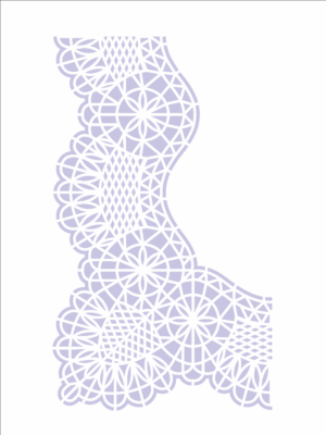 Stencil OPA 2839 - Renda Cantoneira II - 15 x 20cm
