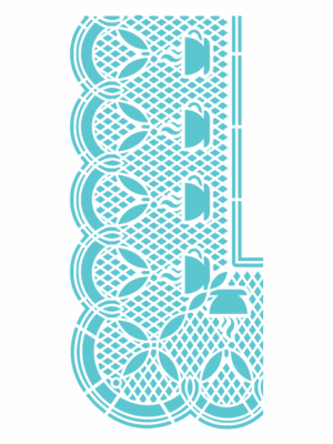 Stencil OPA 2840 - Renda Cantoneira III - 15 x 20cm