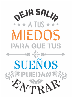 Stencil OPA 2843 - Frase Deja Salir - 15 x 20cm