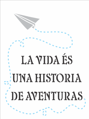 Stencil OPA 2844 - Frase La VIda És - 15 x 20cm