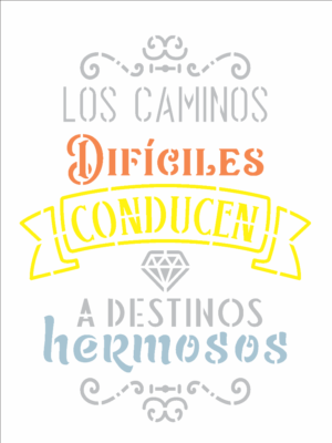 Stencil OPA 2845 - Frase Los Caminos - 15 x 20cm