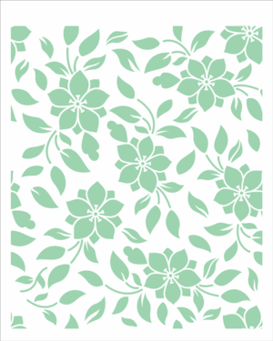 Stencil OPA 2852 - Estamparia Flores do Campo I - 20 x 25cm