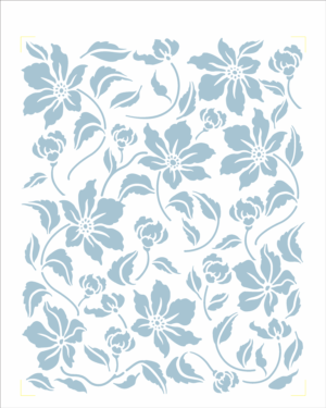 Stencil OPA 2853 - Estamparia Flores do Campo II - 20 x 25cm