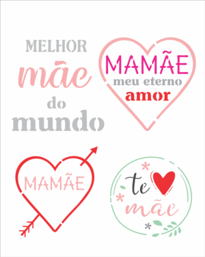 Stencil OPA 2856 - Frases Mãe - 20 x 25cm