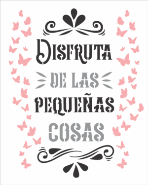 Stencil OPA 2859 - Frase Disfruta - 20 x 25cm