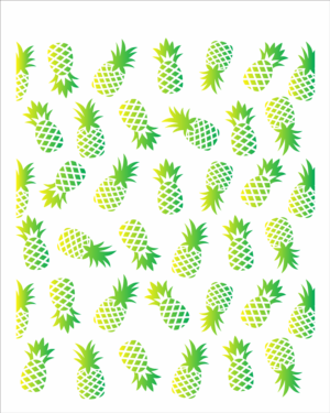 Stencil OPA 2861 - Feirinha Frutas Estamparia Abacaxi I - 20 x 25cm