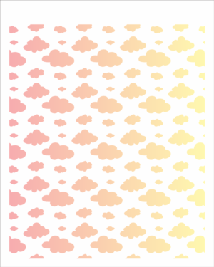 Stencil OPA 2866 - Infantil Estamparia Nuvens I - 20 x 25cm