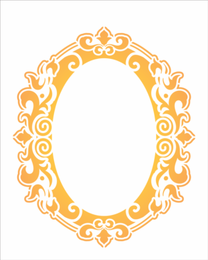 Stencil OPA 2867 - Moldura Arabescos I - 20 x 25cm