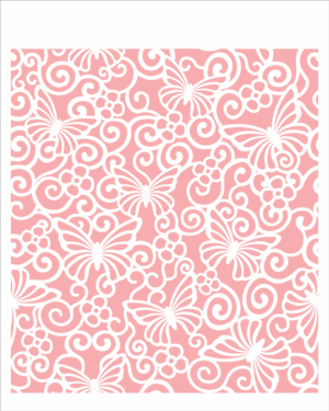 Stencil OPA 2872 - Renda Borboletas - 20 x 25cm