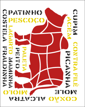 Stencil OPA 2880 - Culinária Cortes do Boi - 20 x 25cm