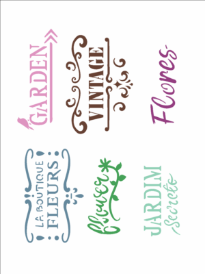 Stencil OPA 2884 - Frases P/ Jardim - 15 x 20cm