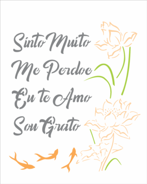 Stencil OPA 2887 - Ho'Oponopono I - 20 x 25cm