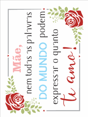 Stencil OPA 2888 - Frase Mãe - 15 x 20cm