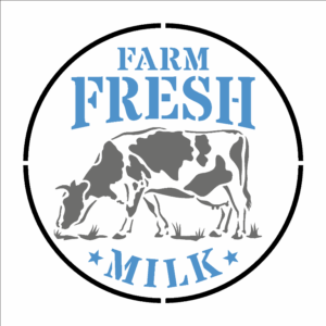 Stencil OPA 2922 - Farmhouse Fresh Milk - 14 x 14cm