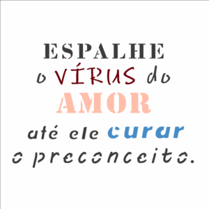 Stencil OPA 2924 - Frase Espalhe O Vírus do Amor - 14 x 14cm