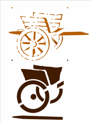 Stencil OPA 2929 - Country Brasil - Carroça - 15 x 20cm