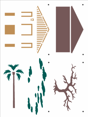 Stencil OPA 2930 - Country Brasil - Casa I - 15 x 20cm