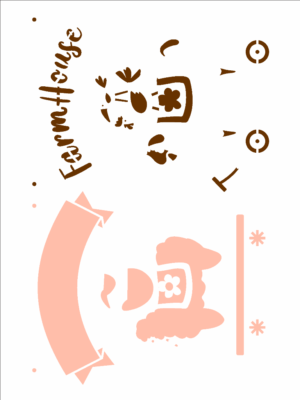 Stencil OPA 2935 - Farmhouse Bichos - 15 x 20cm