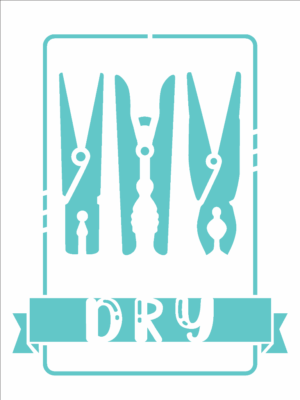 Stencil OPA 2939 - Lavanderia Dry - 15 x 20cm