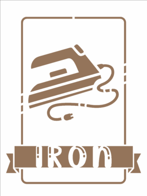 Stencil OPA 2940 - Lavanderia Iron - 15 x 20cm